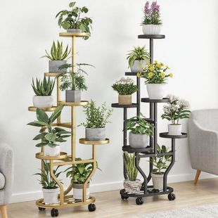 花架子可移动客厅阳台落地式铁艺置物架多层花盆托架多肉植物层架