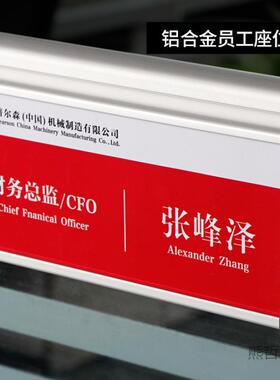 办公岗58工位卡牌工位牌悬挂位式铝合金式职牌座位位牌挂办公室