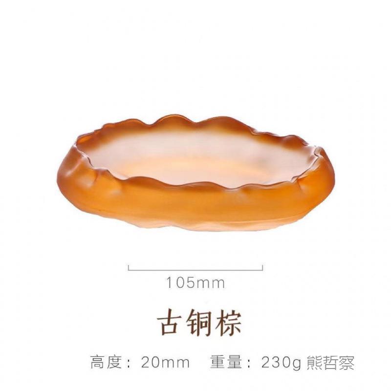 冰种墨碟砚台砂可盛墨笔毛舔笔搁玻笔书磨法国画1练习专用水晶璃