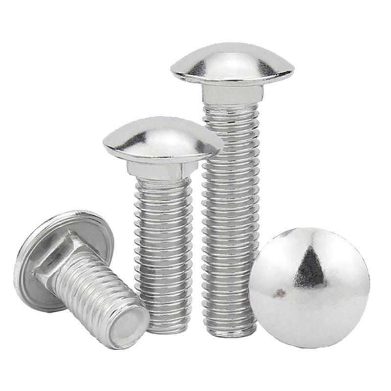 304不锈钢马车螺栓桥架半头圆四方螺/丝货架螺钉M4M5M6/M8102//M1