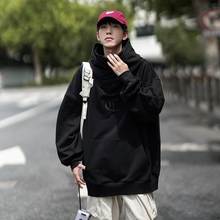 机能风外套小众设计感解构上衣 日系cityboy高领连帽卫衣男春秋款