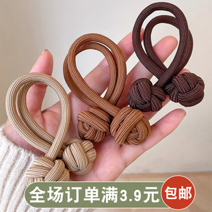 彩色简约头绳女高弹力耐用发绳2024新款 高马尾扎头发气质皮筋头饰