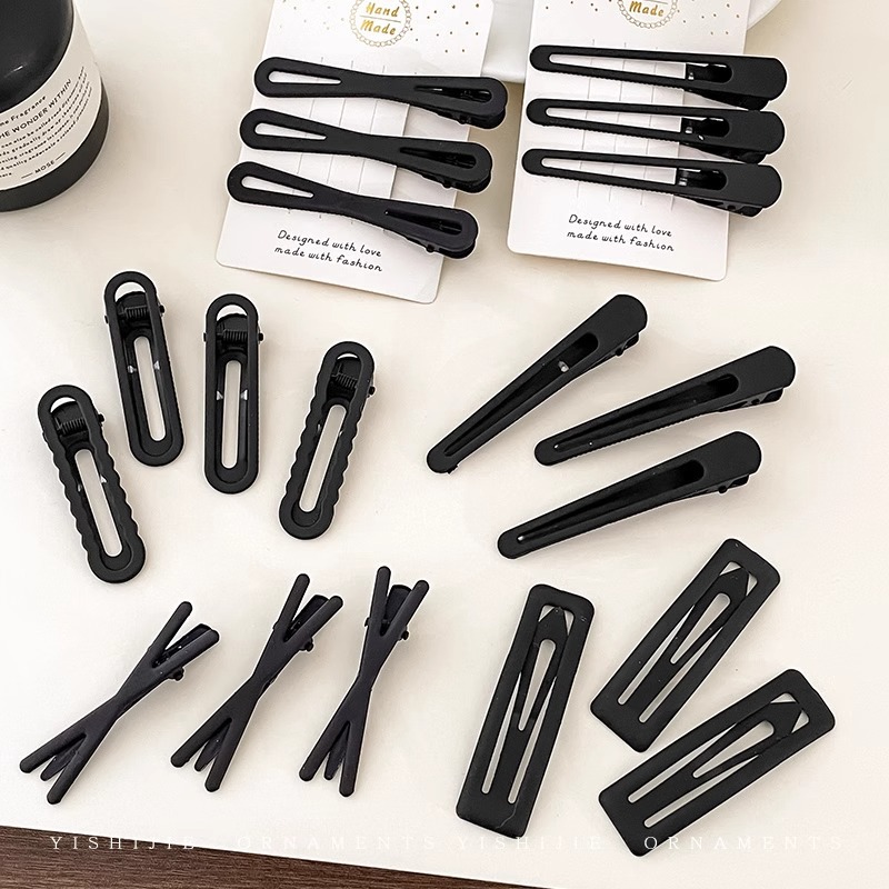 一字黑色前额发卡合金