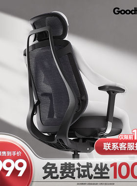 GT谷腾BIRCH菁英版人体工学椅头枕脚踏顶腰久坐不累透气电脑椅