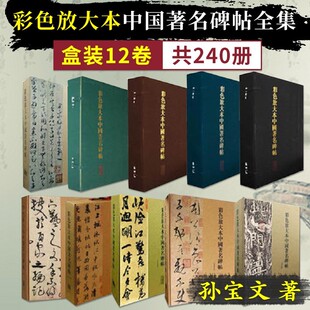 彩色放大本中国著名碑帖全套全十二辑 孙宝文编 ·共240册 孙过庭景福殿赋苏轼颜真卿书法历代名碑名帖书籍上海辞书 12全集·盒装