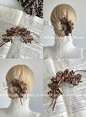 原创芭蕾风绑带蝴蝶结醋酸发夹薄荷绿抓夹甜美少女抓夹发饰ins