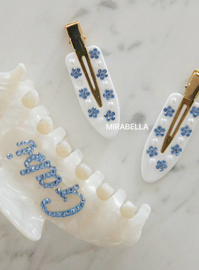 emijay同款蝴蝶发夹小众甜美镶钻蝴蝶边夹刘海夹鸭嘴夹发卡发饰女