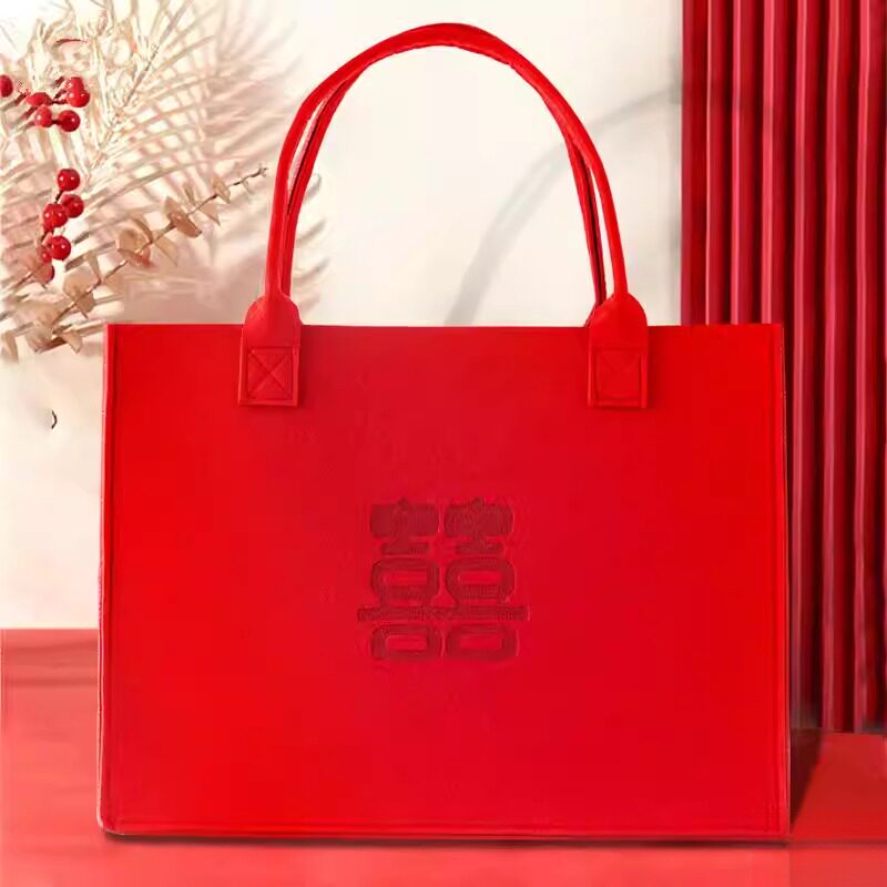 结婚用品喜字红色手提袋