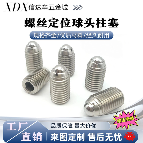 BSZ3/4/5/6/8/10/12/16 不锈钢重载波珠螺丝定位球头柱塞  ZAF03