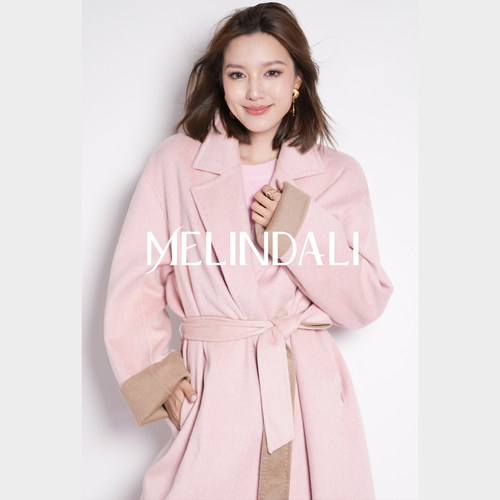 MELINDA LI【浪漫之心】黑标意大利进口纯山羊绒定染呢大衣