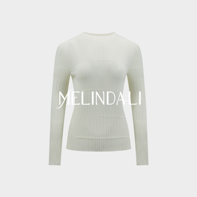 MELINDA LI【浪花打底】可机洗超细德国扬子纱美利奴羊毛针织衫