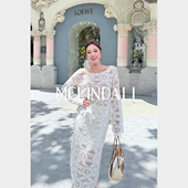 水仙套 慵懒度假风重工蕾丝镂空罩衫 MELINDA 半裙裙子套装 女