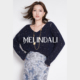星月夜 早秋法式 MELINDA 48支绵羊毛珠片纱镂空V领毛衣