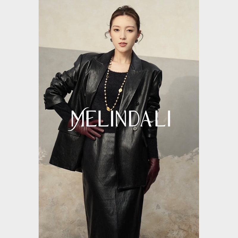 MELINDA LI【奶油高定】复古老钱高级环保蛋白皮轻薄鹅绒羽绒服