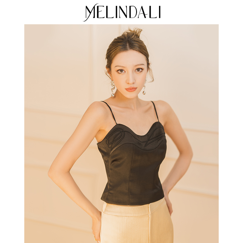 修身刺绣MELINDALI吊带背心