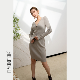 半裙套装 银色山泉 羊毛OTW扬子纱针织开衫 设计款 Melinda