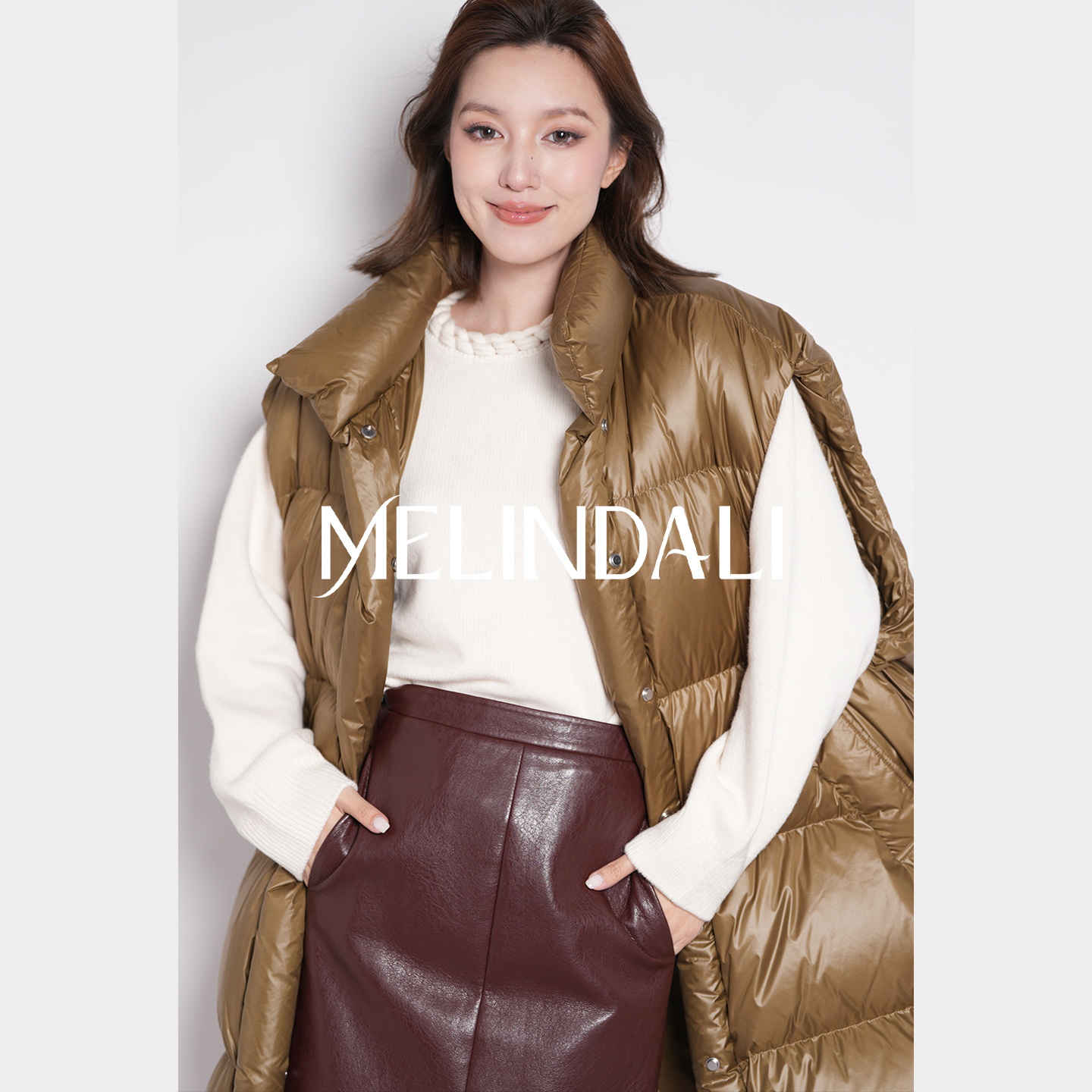 MELINDALI奢华风羽绒马甲