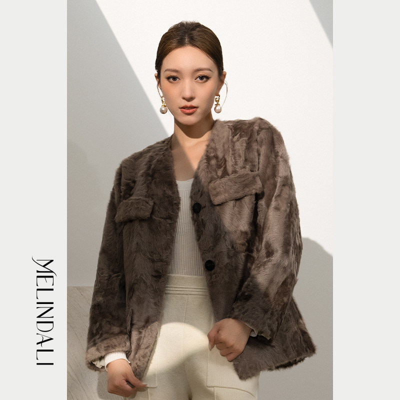 MELINDALI奢华风皮草羊皮一体