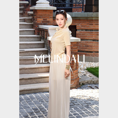 MELINDA LI【流云裤】重磅醋酸垂顺飘逸高智逸氛围感阔腿裤长裤女