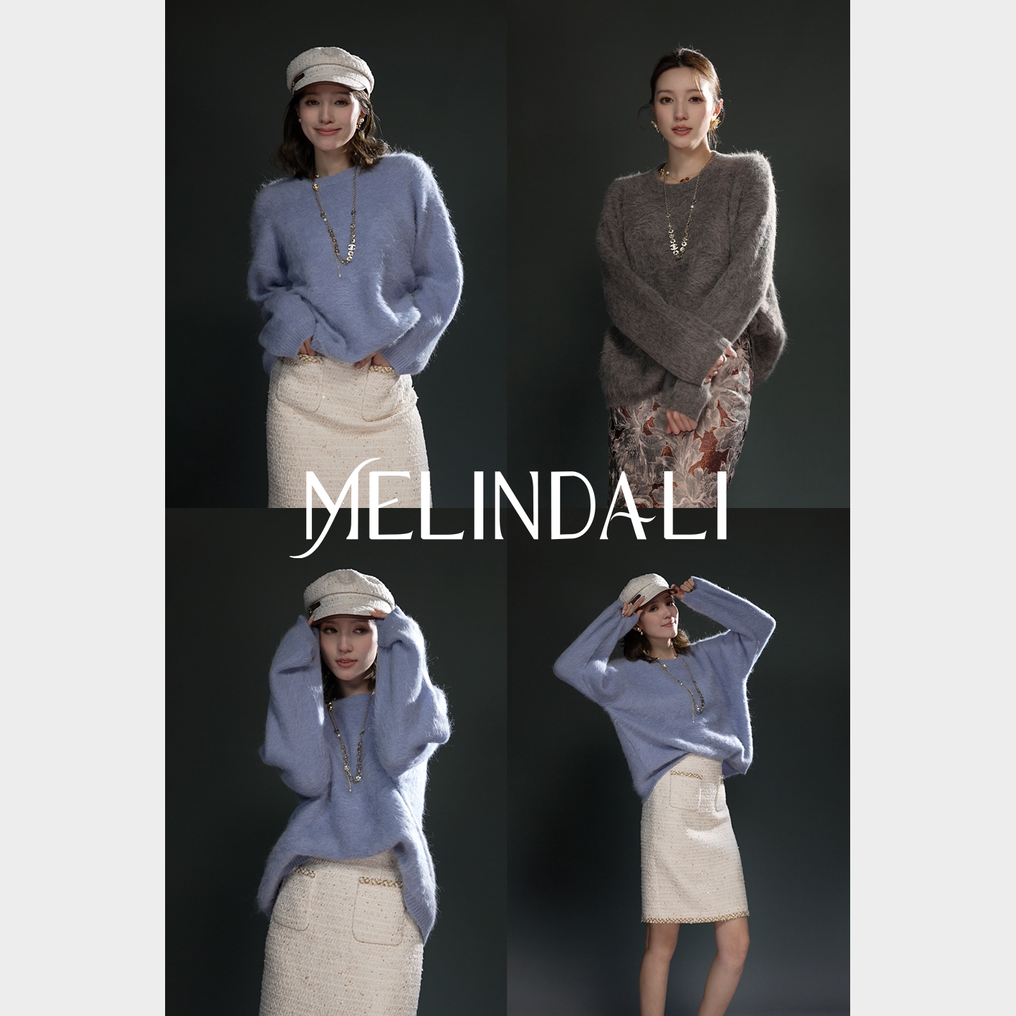 MELINDA LI【baby驼】法式慵懒风秘鲁进口羊驼毛水洗拉毛蓬松毛衣