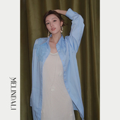 花园手帐 时尚 Melinda 设计感高支棉立体手工钩花衬衫 连衣裙