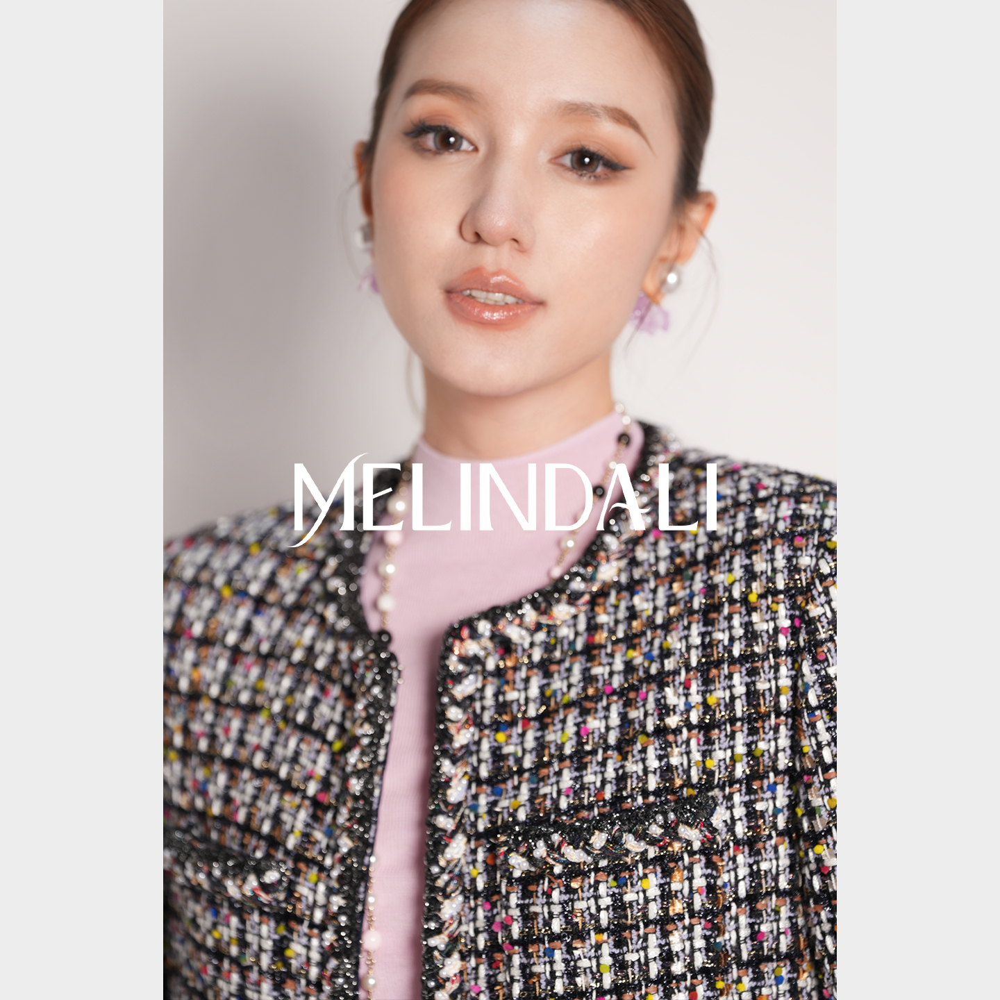 MELINDA LI【蒙德利安小香】黑标英国进口LINTON粗花呢小香外套