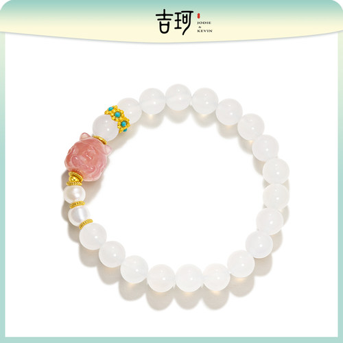 吉珂彩宝如意九尾小狐仙玛瑙手链