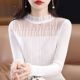 蕾丝打底衫 女款 内搭时尚 2025新款 洋气半高领打底衫 上衣外穿保暖衣