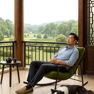 摇摇椅阳台休闲躺椅懒人沙发家用可睡觉椅子客厅轻奢高级单人摇椅