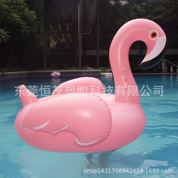 亚马逊PVC充气浮排火烈鸟充气浮床 创意水上泳圈火烈鸟动物浮排