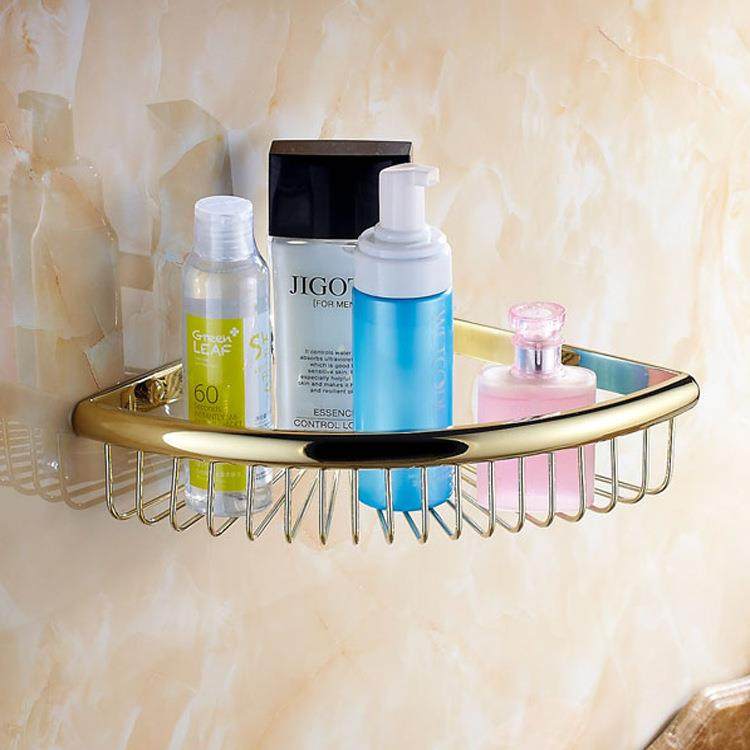 金色仿古浴室铜篮三角网篮卫生间转角置物架墙上沥水篮供,电子元器件市场,其它元器件,淘宝优惠券,粉丝福利购,淘宝优惠卷