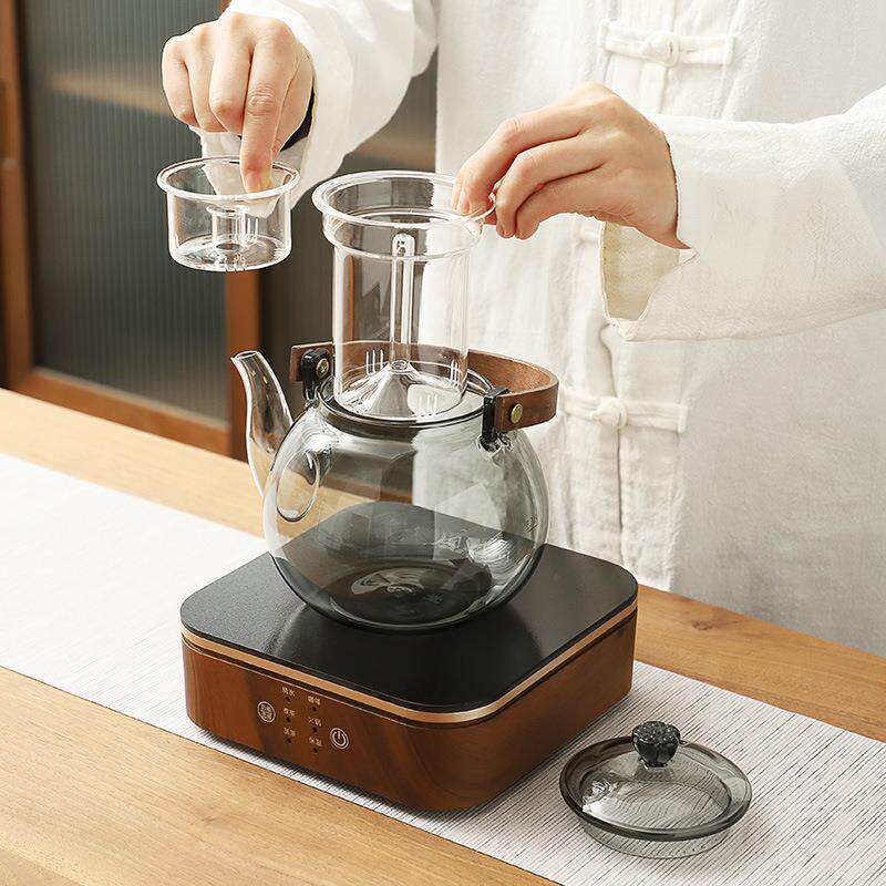 电陶炉煮茶专用小型号玻璃养生壶底座智能电茶炉日式围炉超薄迷你