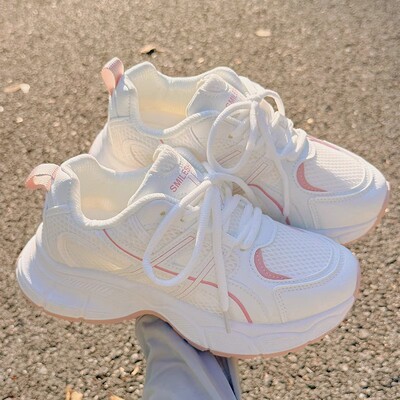 女童运动鞋网面透气2025春秋季