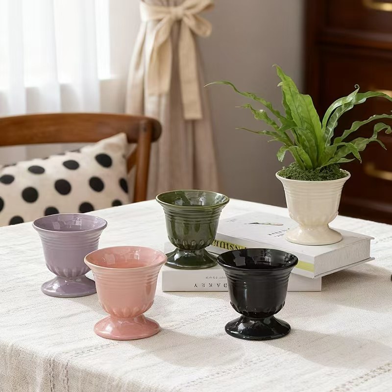 浮雕复古陶瓷花盆室内装饰蝴蝶兰专用花盆透气有孔绿植花卉通用盆,家居饰品,花盆,淘宝优惠券,粉丝福利购,淘宝优惠卷