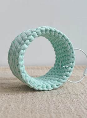 【薄荷绿】小鸟圈圈秋千鹦鹉吊环鸟窝｜原创手工编织小鸟秋千