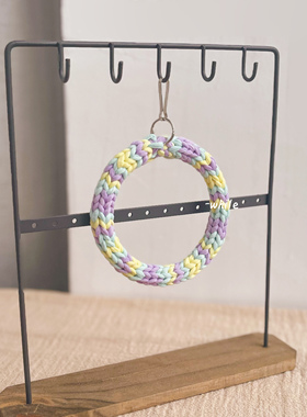 小鸟「甜甜圈」独家小鸟鹦鹉秋千吊环 软糯甜甜圈 原创手作