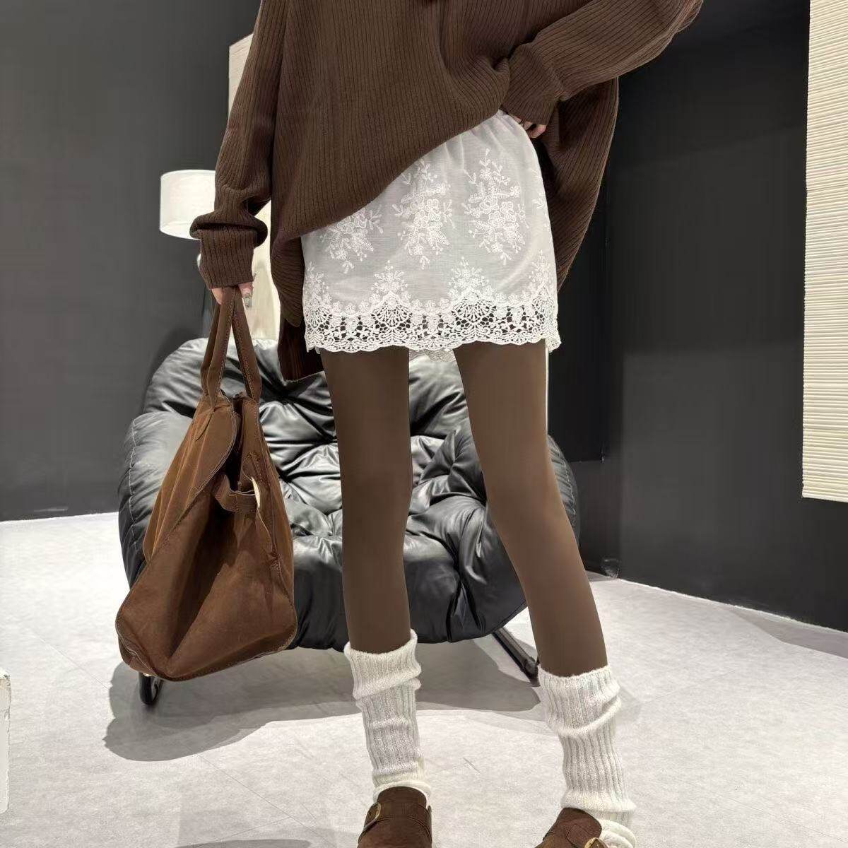 新款潮流穿搭蕾丝半身裙时尚叠穿屁帘防走光遮胯显瘦短裙四季百搭