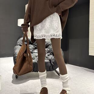 百搭 叠穿屁帘防走光遮胯显瘦短裙四季 新款 潮流穿搭蕾丝半身裙时尚