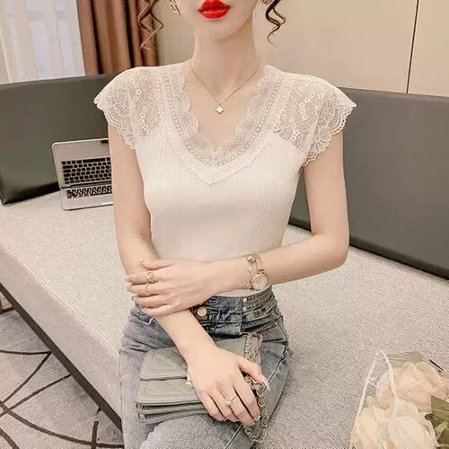 2026新款针织吊带背心女纯色蕾丝花边v领内搭外穿无袖百搭打底衫