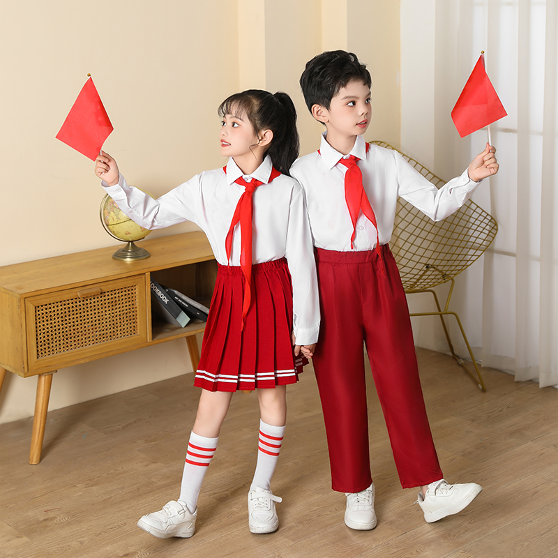 元旦儿童演出服小学生冬季团体幼儿园小学生大合唱表演服套装夏季