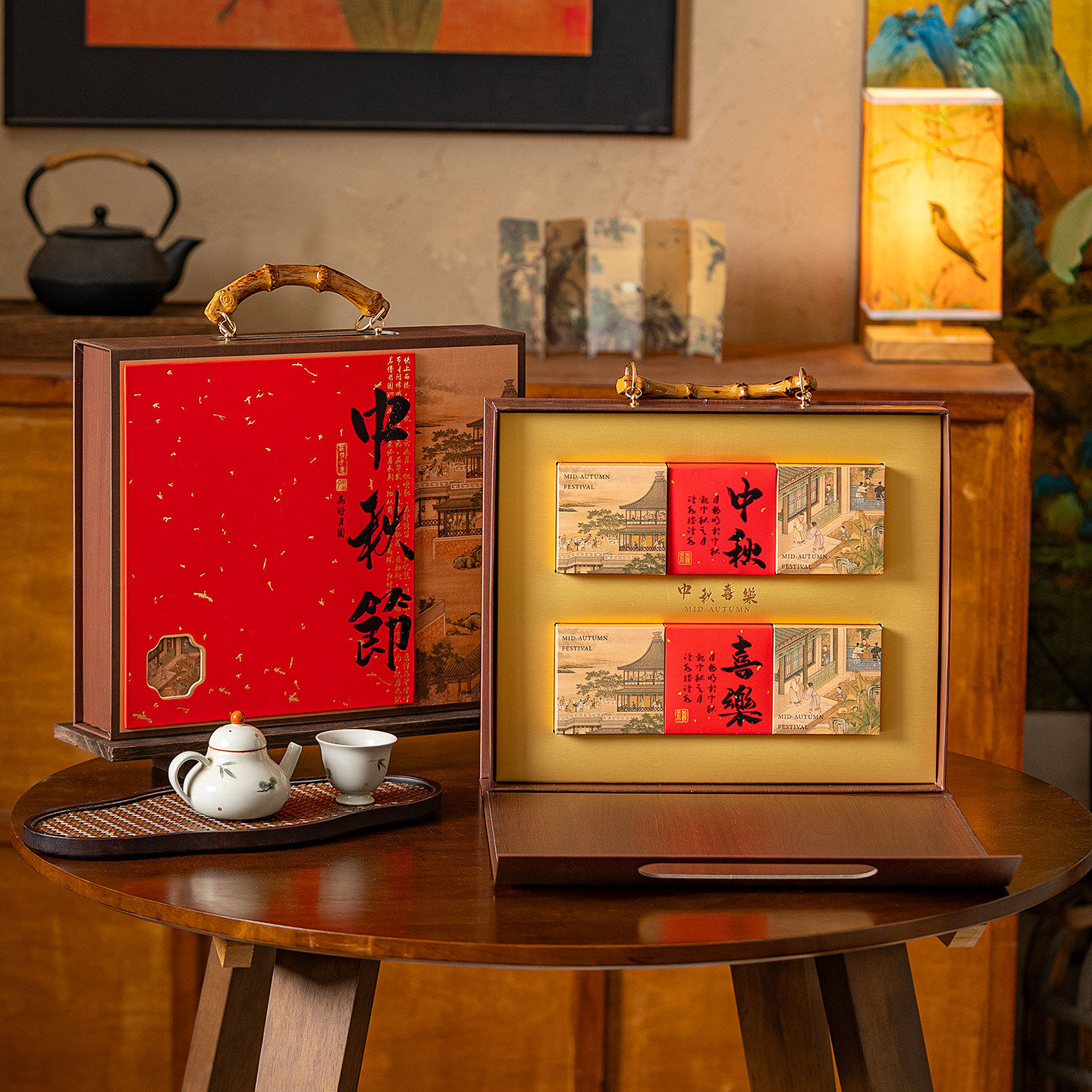 2026中秋月饼礼盒包装盒高档流心广式鲜肉蛋黄酥盒子空盒6粒8 80g