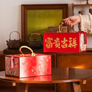 新款高档圣诞节礼盒2026新年高端手提包装盒子空盒礼品定制