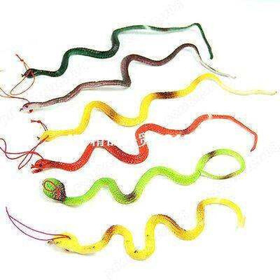 10pcslot Novelty Trick Toys Simulation Snake Whimsy Rubbe