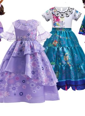 Encanto Princess Costume Children Canival Clothing Kids Hall