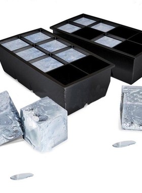 Black 8 Big Cub-e Giant Jumbo Large Silicone Ice Cub-e Squar