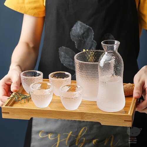 Creative Classic Glass Hip Flask Set Handmade Japanese