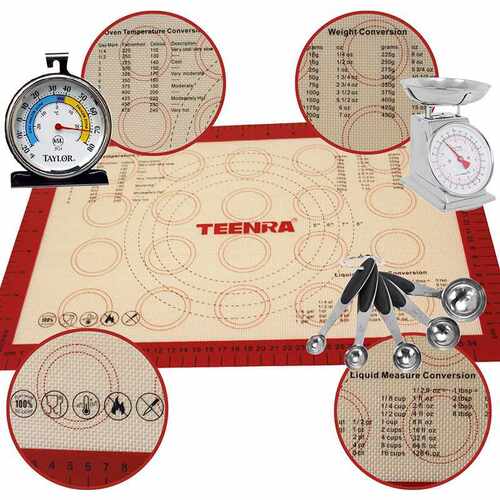 TEENRA 2Pcs/set Non-stick Macaron Baking Mat Silicone Mats B