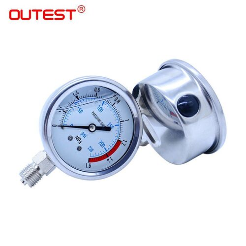 0-60MPa Radial stainless steel manometer pressure gauge Air