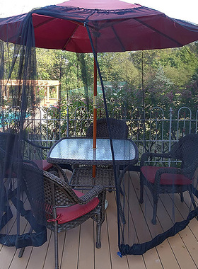 Patio Umbrella Netting Outdoor Camping Umbrella Table