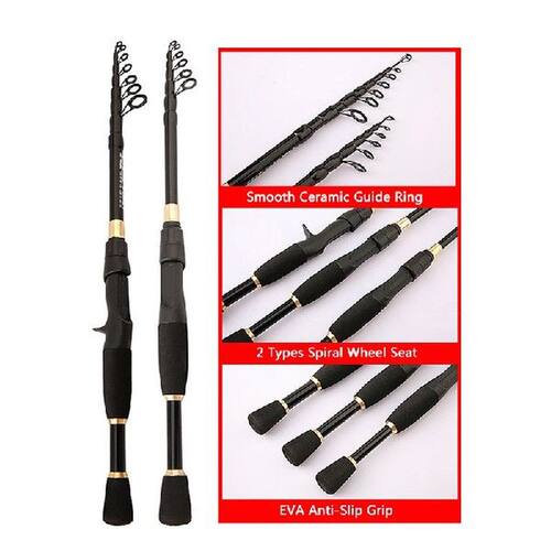 New lure1.6m 1.8m 2.1m 2.4m Carbon Fiber Telescopic Fishing